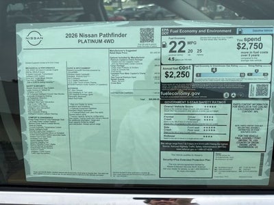 2026 Nissan Pathfinder Platinum